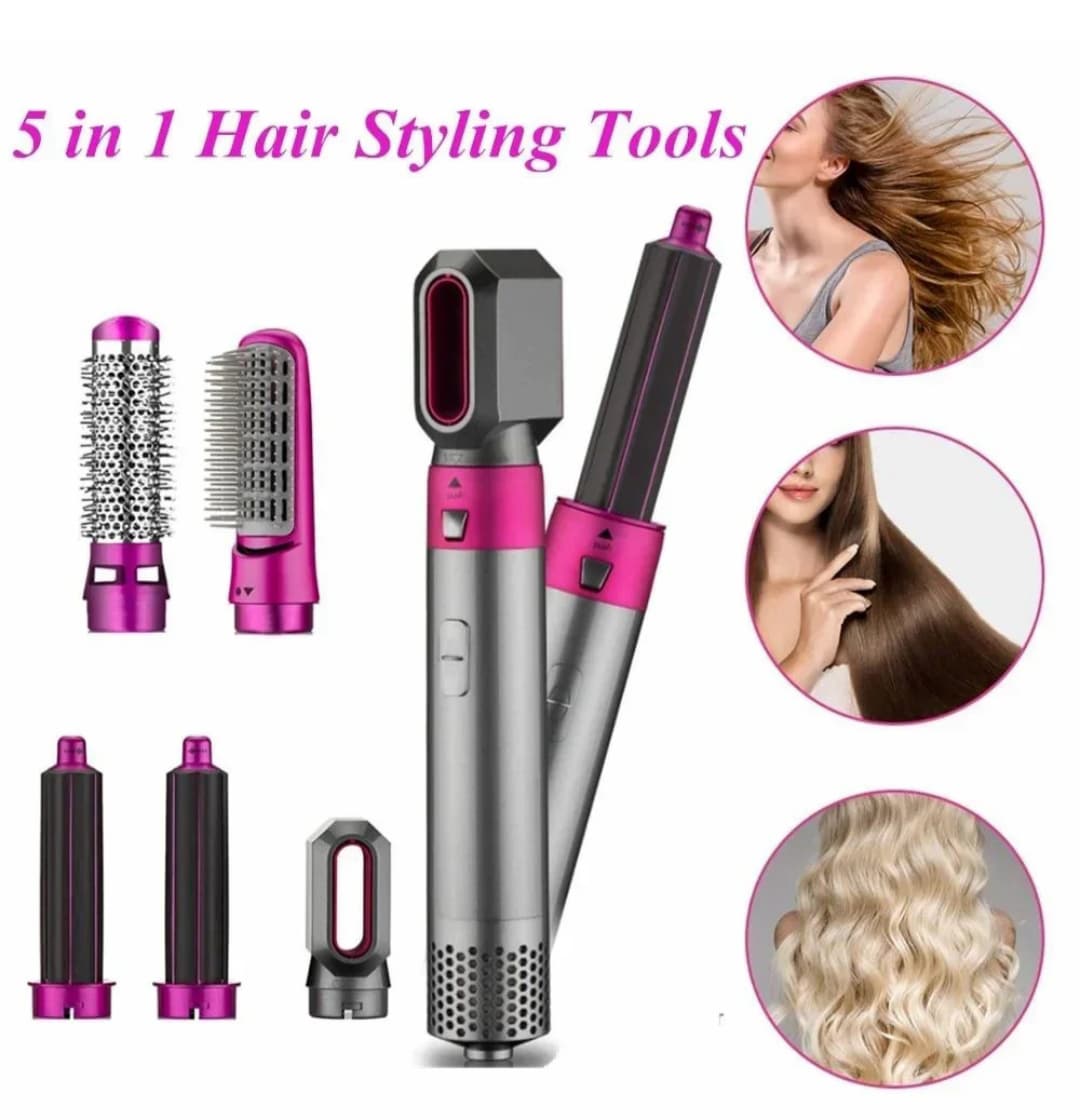 5-in-1 Hair Styler – All-in-One Curling, Straightening & Styling Tool
