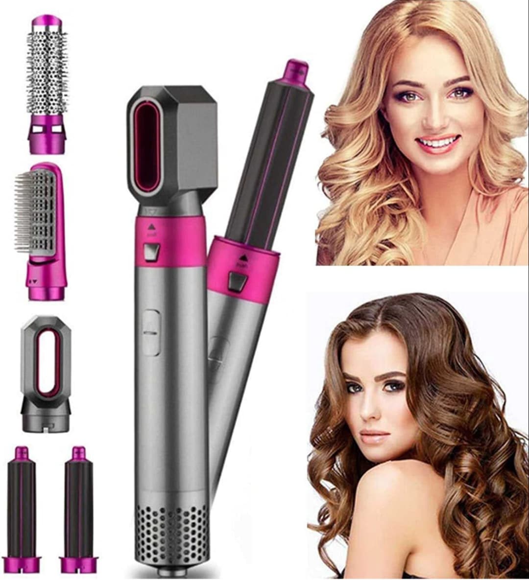5-in-1 Hair Styler – All-in-One Curling, Straightening & Styling Tool